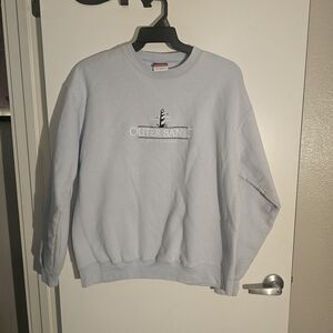 Light Blue Crewneck Sweater for Men